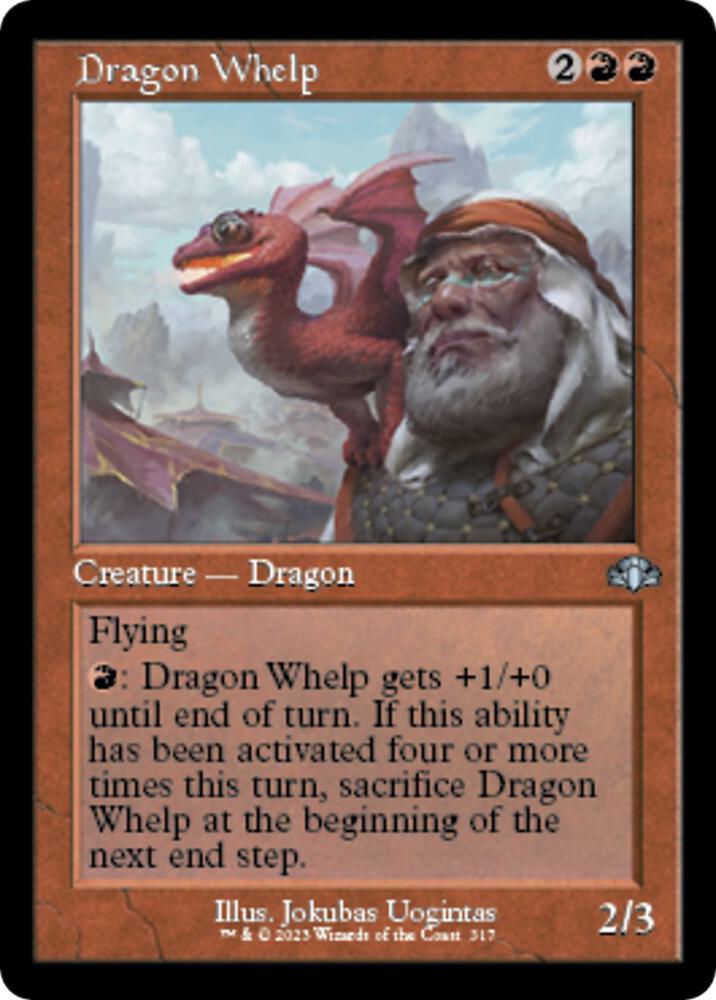 Dragon Whelp Retro Frame 317 (Dominaria Remastered)  | Good Games Adelaide SA