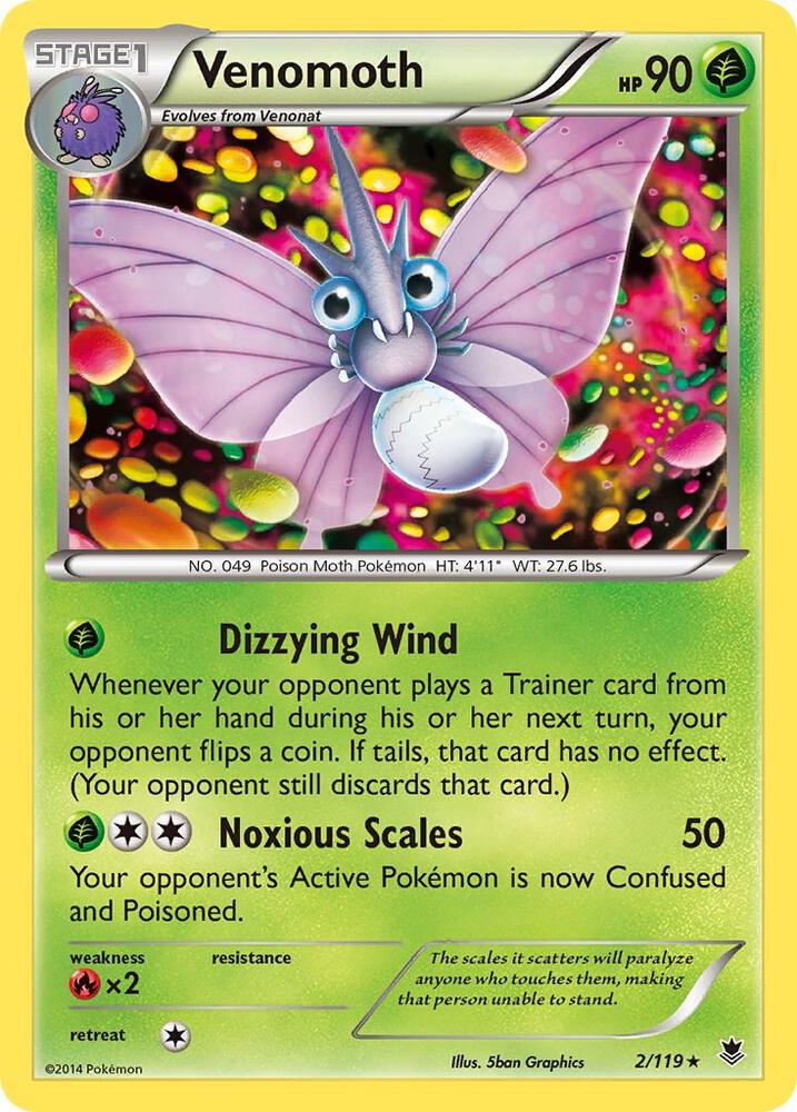 Venomoth 2/119 (XY - Phantom Forces)  | Good Games Adelaide SA
