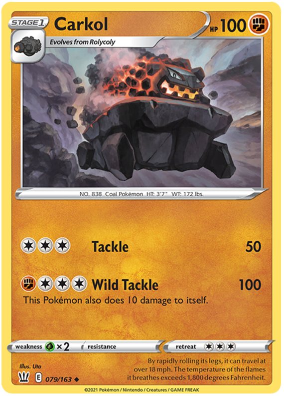 Carkol (079/163) [Sword & Shield: Battle Styles] | Good Games Adelaide SA