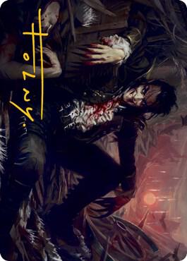 Arrogant Outlaw Art Card Gold Stamped Signature 33 (Art Series: Innistrad: Midnight Hunt)  | Good Games Adelaide SA