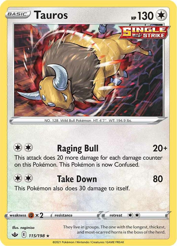 Tauros 115/198 (SWSH06: Chilling Reign)  - Holofoil | Good Games Adelaide SA
