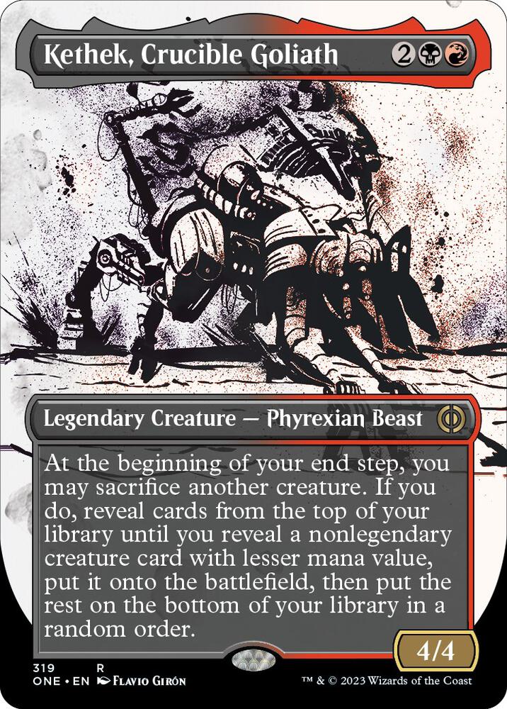 Kethek, Crucible Goliath 319 (Phyrexia: All Will Be One)  - Borderless | Good Games Adelaide SA