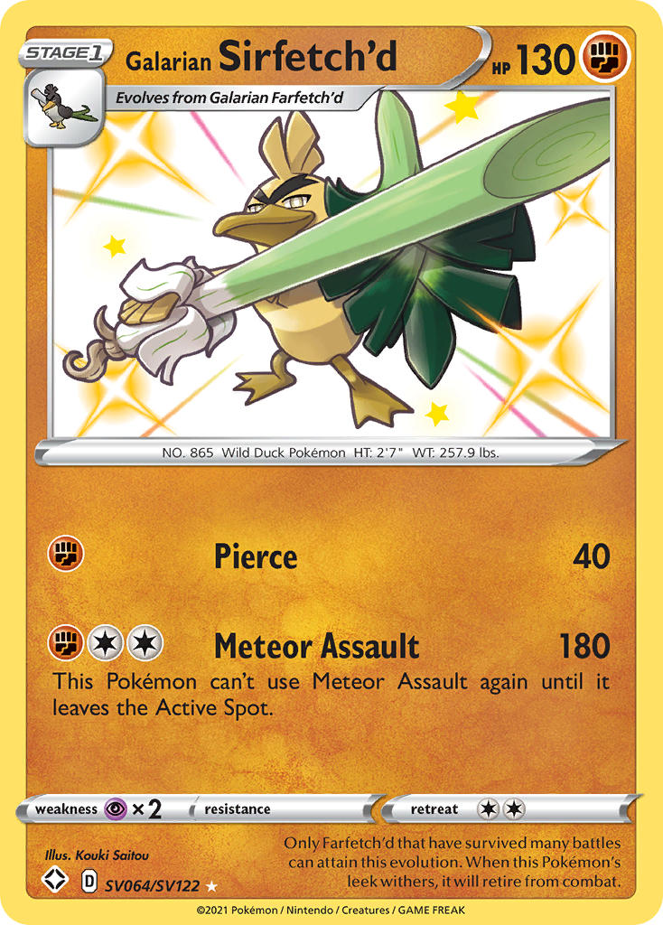 Galarian Sirfetch'd (SV064/SV122) [Sword & Shield: Shining Fates] | Good Games Adelaide SA