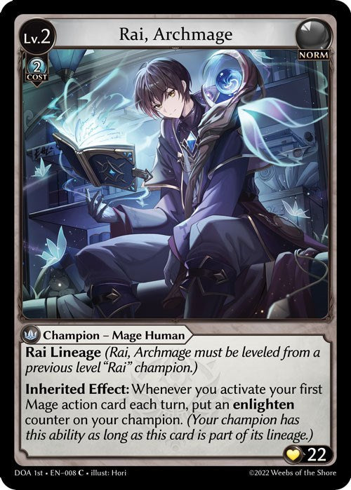 Rai, Archmage (008) [Dawn of Ashes: 1st Edition] | Good Games Adelaide SA