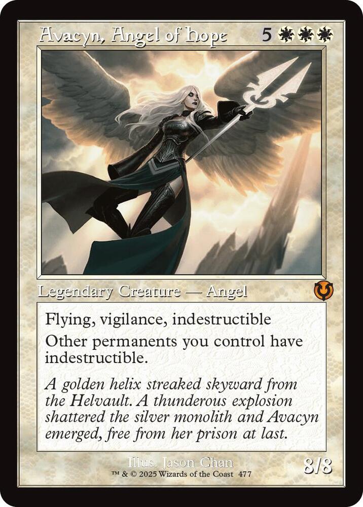 Avacyn Angel of Hope Retro Frame 477 (Innistrad Remastered)  - Foil | Good Games Adelaide SA