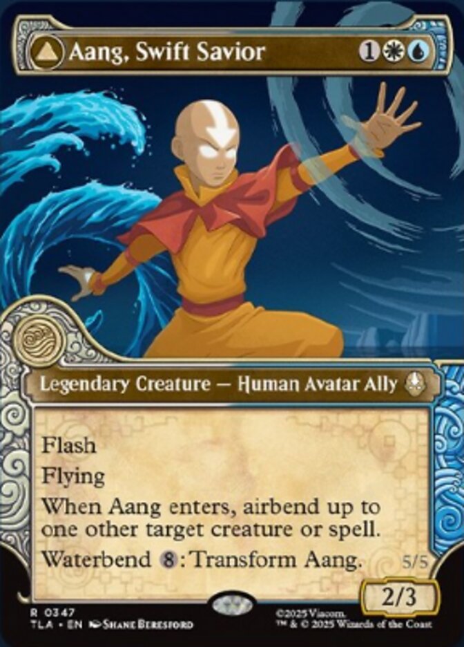 Aang, Swift Savior // Aang and La, Ocean's Fury 347 (Avatar: The Last Airbender)  - Foil | Good Games Adelaide SA