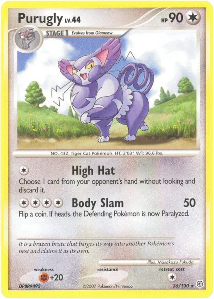 Purugly 36/130 (Diamond and Pearl)  | Good Games Adelaide SA