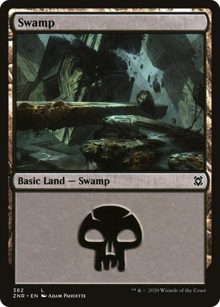 Swamp 382 (Zendikar Rising)  - Foil | Good Games Adelaide SA