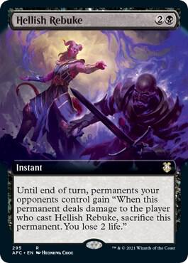 Hellish Rebuke Extended Art 295 (Commander: Adventures in the Forgotten Realms)  | Good Games Adelaide SA