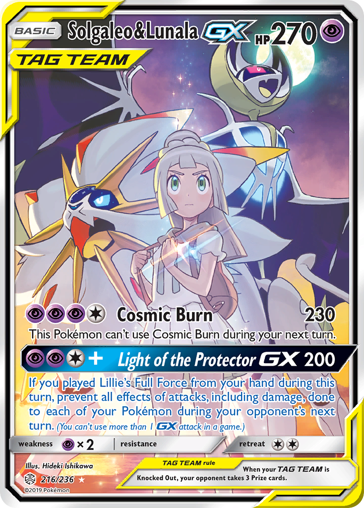 Solgaleo & Lunala GX (216/236) [Sun & Moon: Cosmic Eclipse] | Good Games Adelaide SA