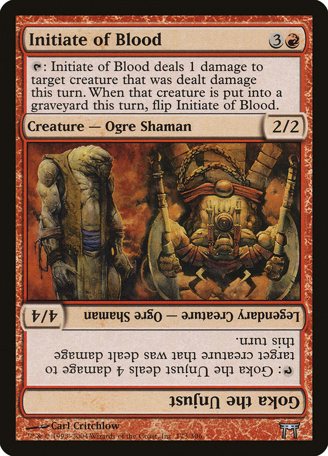 Initiate of Blood // Goka the Unjust 173 (Champions of Kamigawa)  - Foil | Good Games Adelaide SA