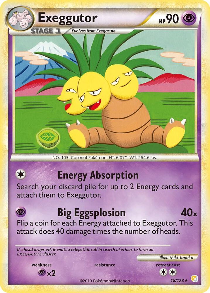 Exeggutor 18/123 (HeartGold SoulSilver)  - Reverse Holofoil | Good Games Adelaide SA