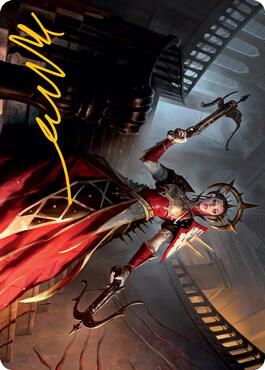 Bloodthirsty Adversary Art Card Gold Stamped Signature 41 (Art Series: Innistrad: Midnight Hunt)  | Good Games Adelaide SA