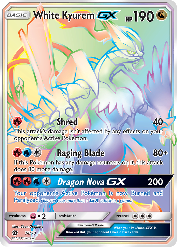 White Kyurem GX (74/70) [Sun & Moon: Dragon Majesty] | Good Games Adelaide SA