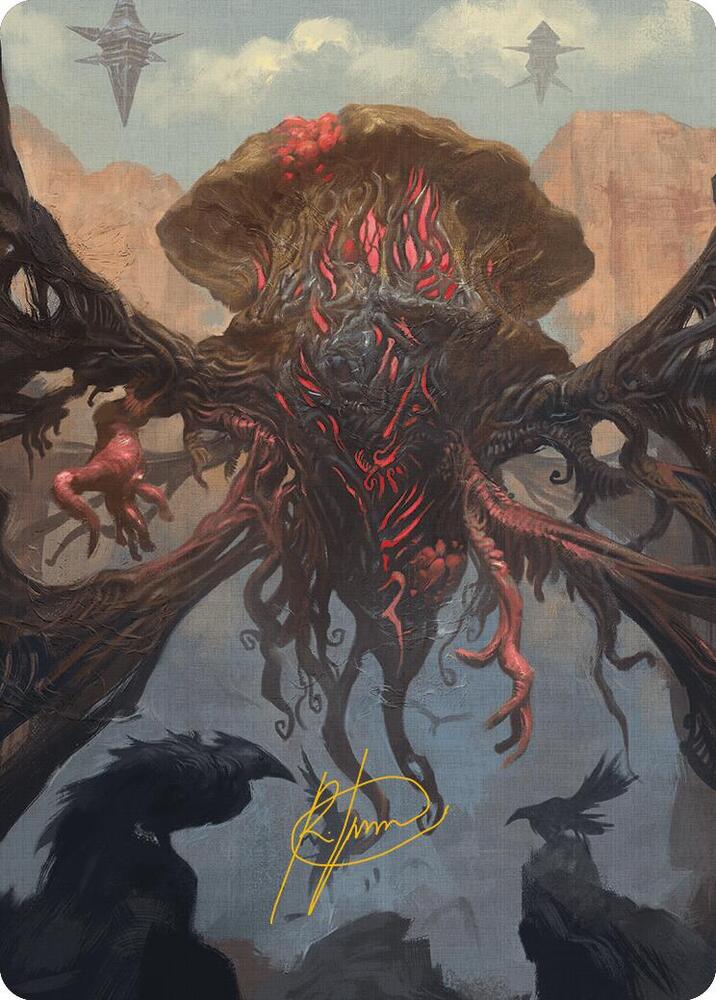 Inversion Behemoth Art Card Gold Stamped Signature 27 (Art Series: Modern Horizons 3)  | Good Games Adelaide SA
