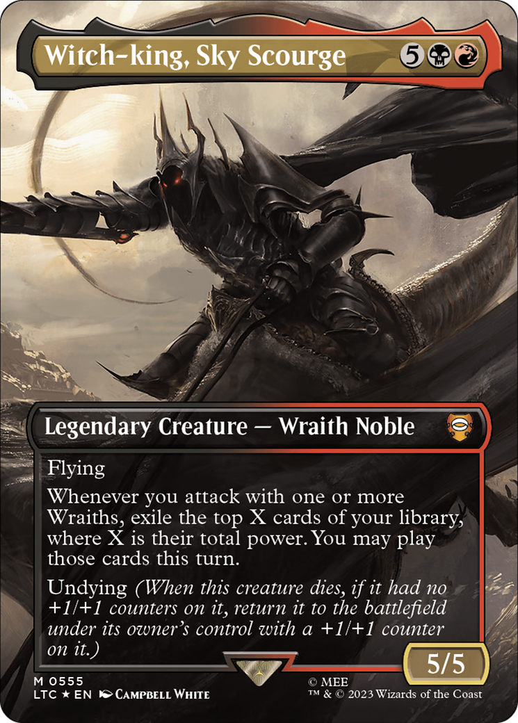 Witch-king, Sky Scourge (Borderless) (Surge Foil) [The Lord of the Rings: Tales of Middle-Earth Commander] | Good Games Adelaide SA