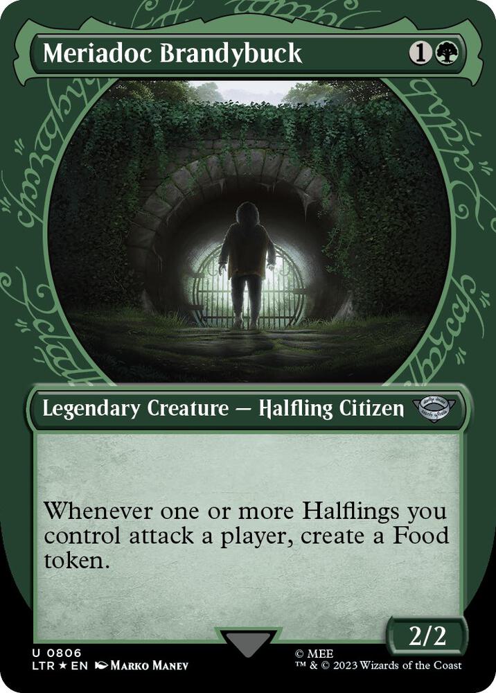 Meriadoc Brandybuck 806 (Universes Beyond: The Lord of the Rings: Tales of Middle-earth)  - Showcase Surge Foil | Good Games Adelaide SA