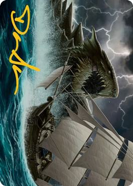 Dragon Turtle Art Card Gold Stamped Signature 10 (Art Series: Adventures in the Forgotten Realms)  | Good Games Adelaide SA