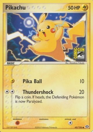 Pikachu (60/106) (2005 San Diego Comic Con) [Miscellaneous Cards] | Good Games Adelaide SA