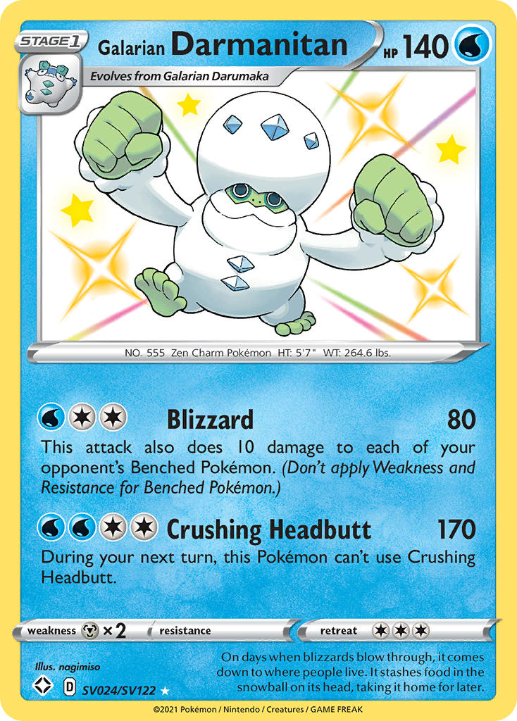 Galarian Darmanitan (SV024/SV122) [Sword & Shield: Shining Fates] | Good Games Adelaide SA
