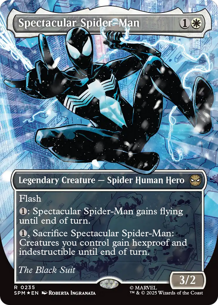 Spectacular Spider-Man (0235) (Borderless) (Textured Foil) [Marvel's Spider-Man] | Good Games Adelaide SA