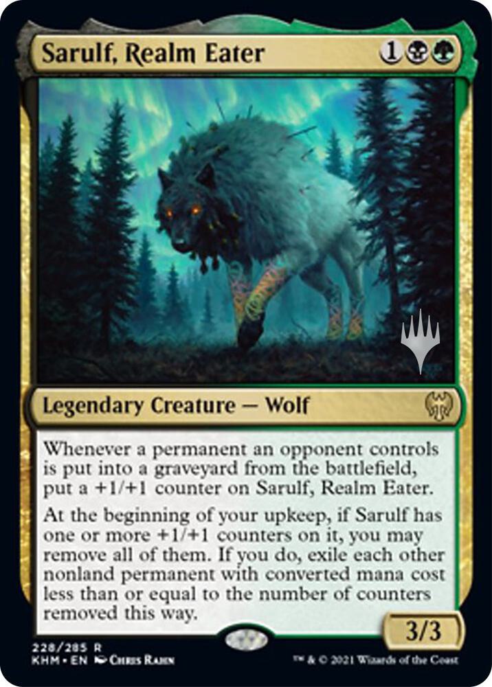 Sarulf Realm Eater 228 (Promo Pack: Kaldheim)  - Foil | Good Games Adelaide SA