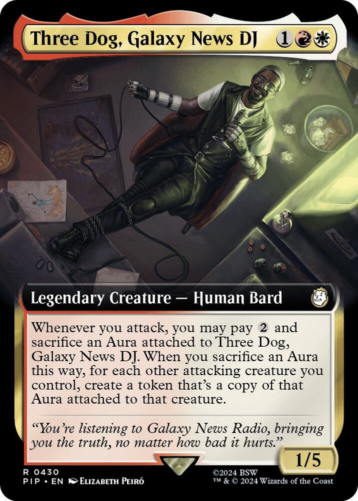 Three Dog, Galaxy News DJ 430 (Universes Beyond: Fallout)  - Foil | Good Games Adelaide SA