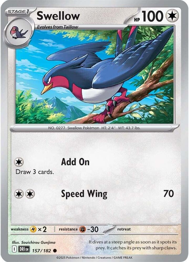 Swellow 157/182 (SV10: Destined Rivals)  | Good Games Adelaide SA