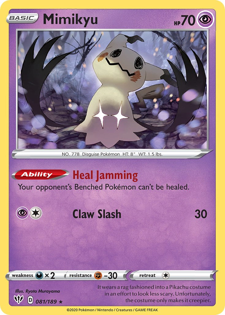 Mimikyu (081/189) (Cosmos Holo) [Sword & Shield: Darkness Ablaze] | Good Games Adelaide SA