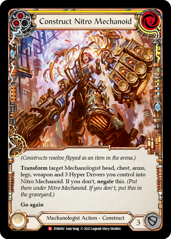 Construct Nitro Mechanoid // Nitro Mechanoid [DYN092] (Dynasty)  Rainbow Foil | Good Games Adelaide SA