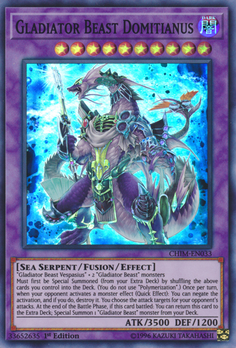 Gladiator Beast Domitianus [CHIM-EN033] Super Rare | Good Games Adelaide SA