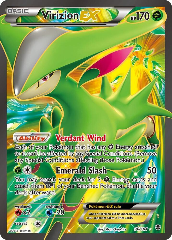 Virizion EX Full Art 96/101 (Plasma Blast)  - Holofoil | Good Games Adelaide SA