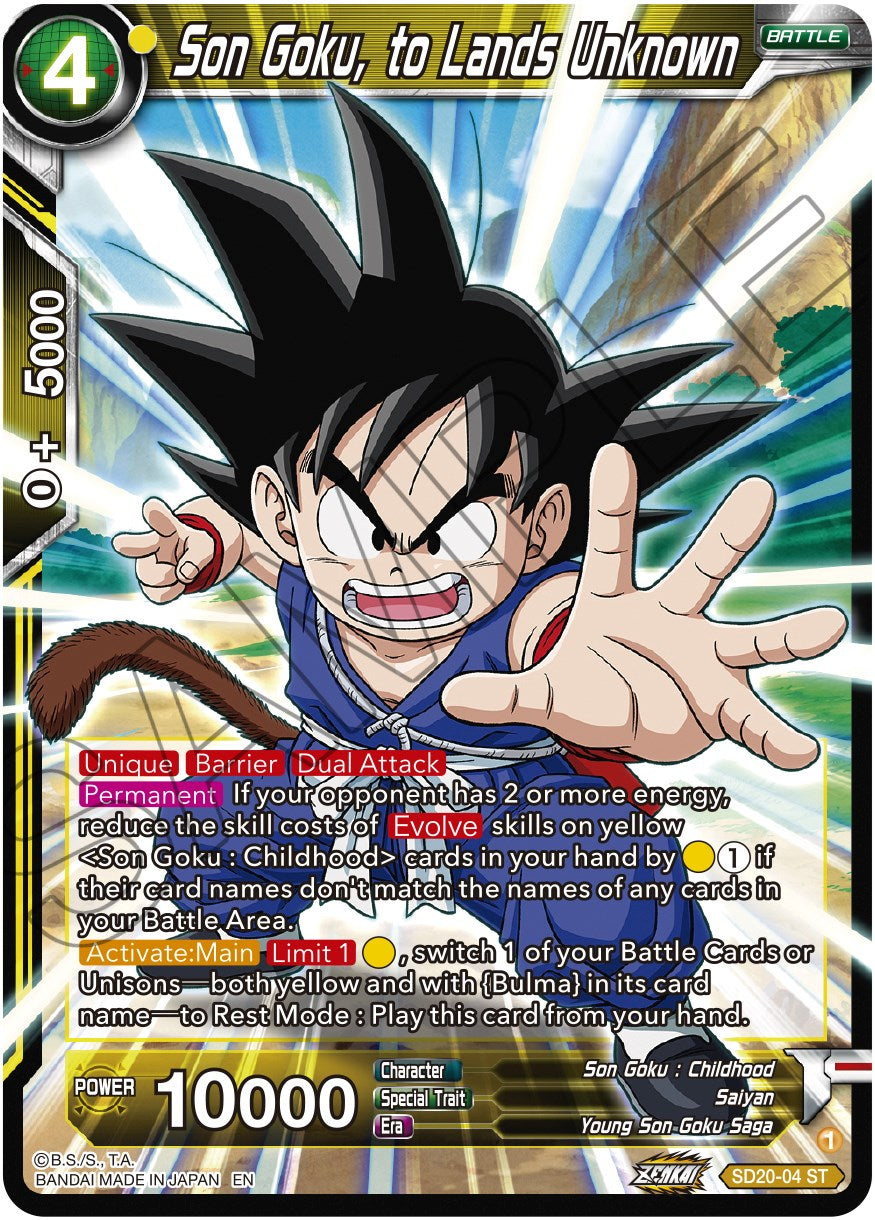 Son Goku, to Lands Unknown (SD20-04) [Dawn of the Z-Legends] | Good Games Adelaide SA