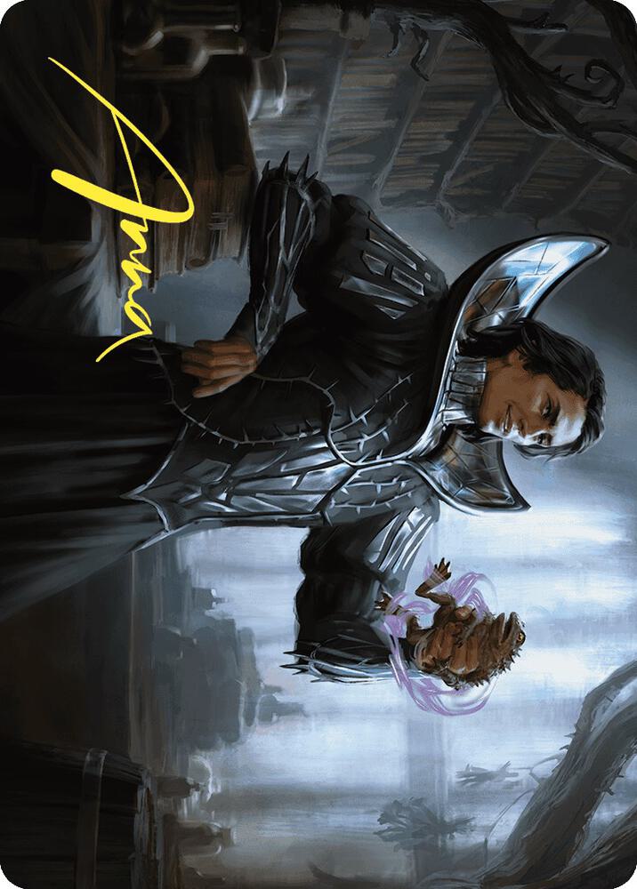 Spiteful Hexmage Art Card Gold Stamped Signature 15 (Art Series: Wilds of Eldraine)  | Good Games Adelaide SA