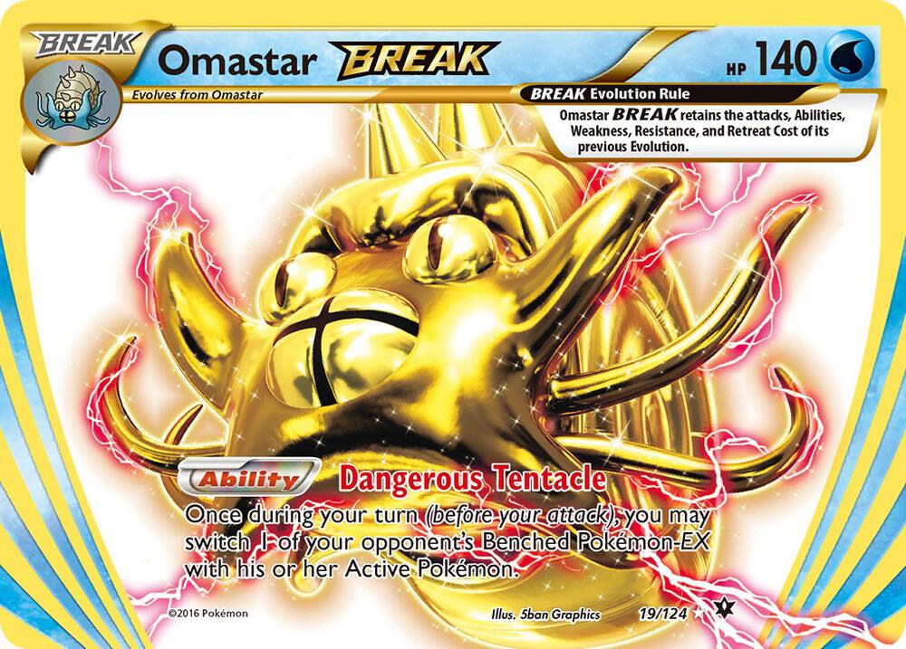 Omastar BREAK 19/124 (XY - Fates Collide)  - Holofoil | Good Games Adelaide SA