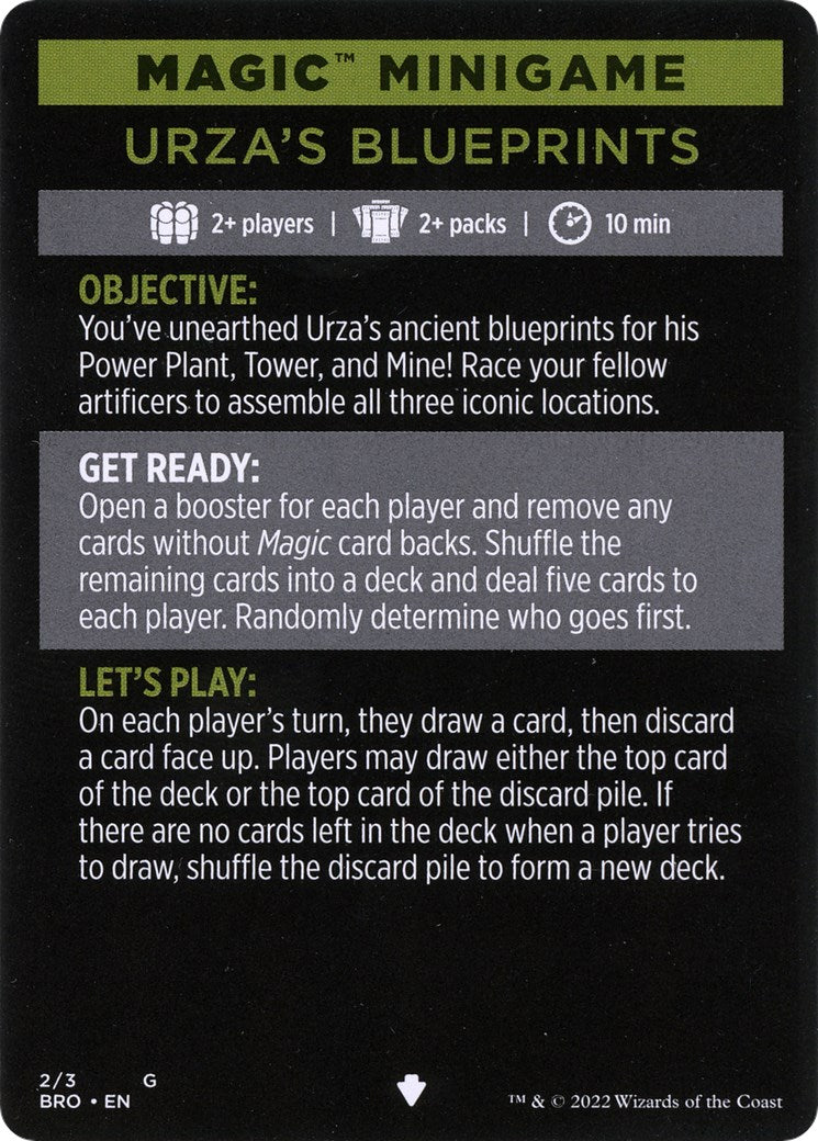 Urza's Blueprints (Magic Minigame) [The Brothers' War Minigame] | Good Games Adelaide SA