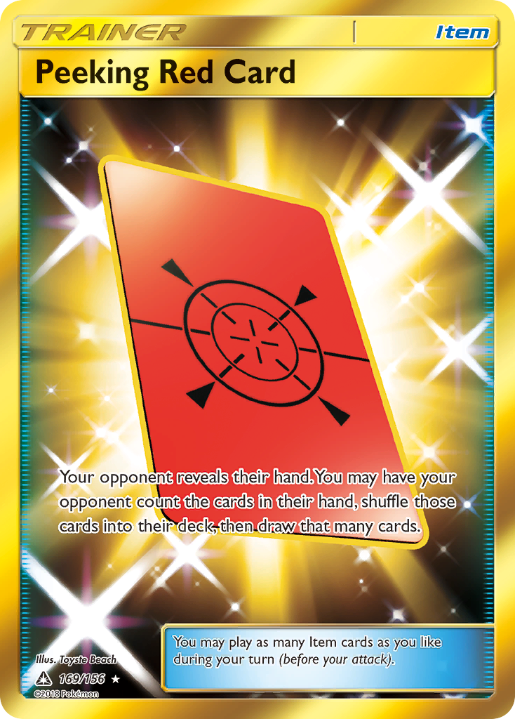 Peeking Red Card (169/156) [Sun & Moon: Ultra Prism] | Good Games Adelaide SA