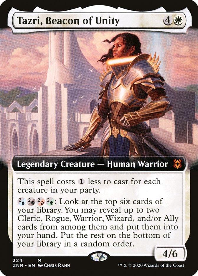 Tazri, Beacon of Unity (Extended Art) [Zendikar Rising] | Good Games Adelaide SA