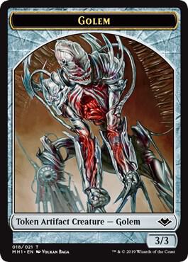 Golem Token 18 (Modern Horizons)  - Foil | Good Games Adelaide SA