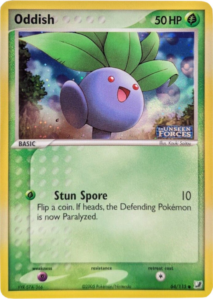 Oddish (64/115) (Stamped) [EX: Unseen Forces] | Good Games Adelaide SA