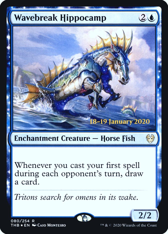 Wavebreak Hippocamp [Theros Beyond Death Prerelease Promos] | Good Games Adelaide SA