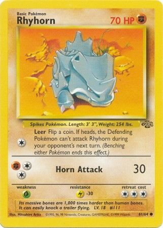 Rhyhorn (61/64) [Jungle Unlimited] | Good Games Adelaide SA