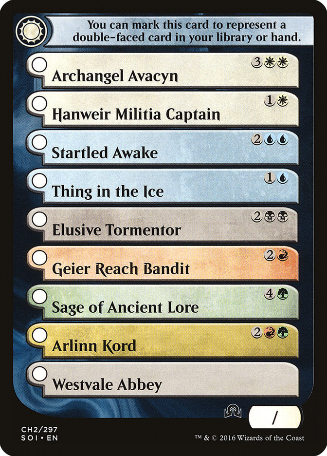 Checklist Card - (CH2) Shadows over Innistrad [Shadows over Innistrad Tokens] | Good Games Adelaide SA
