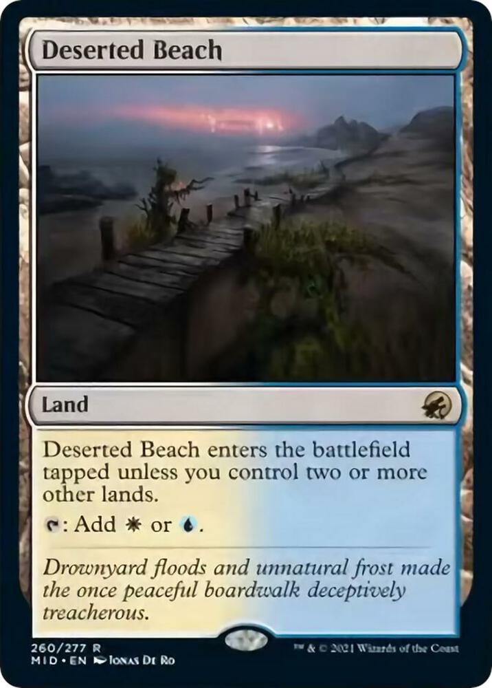Deserted Beach 260 (Innistrad: Midnight Hunt)  - Foil | Good Games Adelaide SA