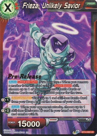 Frieza, Unlikely Savior (BT14-003) [Cross Spirits Prerelease Promos] | Good Games Adelaide SA