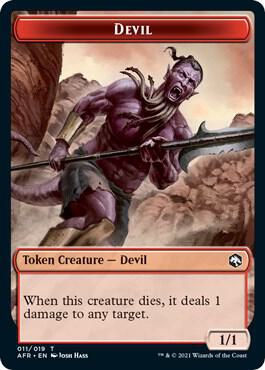 Devil Emblem Zariel Archduke of Avernus Double Sided Token 11 // 19 (Adventures in the Forgotten Realms)  - Foil | Good Games Adelaide SA