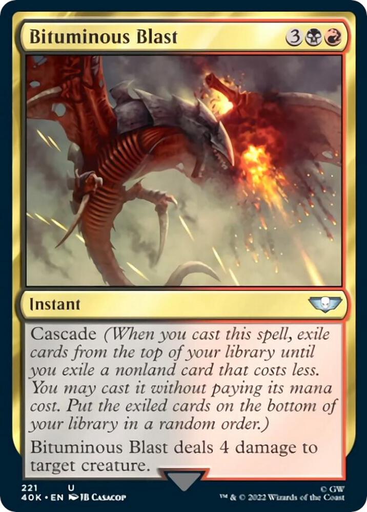 Bituminous Blast Surge Foil 221 (Universes Beyond: Warhammer 40,000)  - Foil | Good Games Adelaide SA
