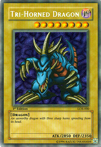 Tri-Horned Dragon [LOB-000] Secret Rare | Good Games Adelaide SA