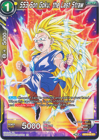 SS3 Son Goku, the Last Straw (Starter Deck - Parasitic Overlord) [SD10-02] | Good Games Adelaide SA