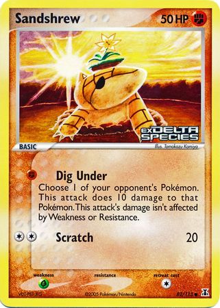 Sandshrew (82/113) (Stamped) [EX: Delta Species] | Good Games Adelaide SA